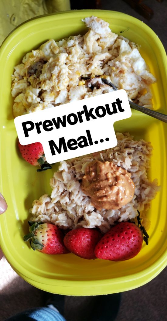 womens figure preworkout meal